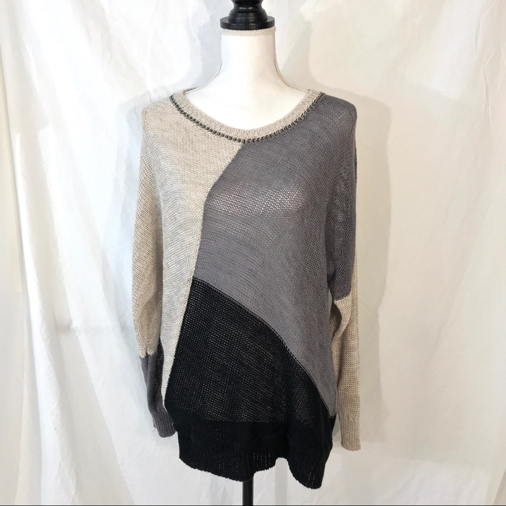 DKNY Colorblock Sweater Dress
